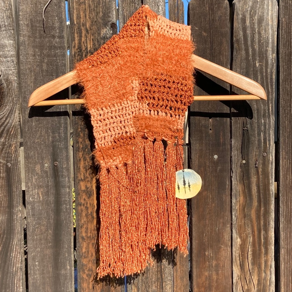 Hand made crocheted scarf